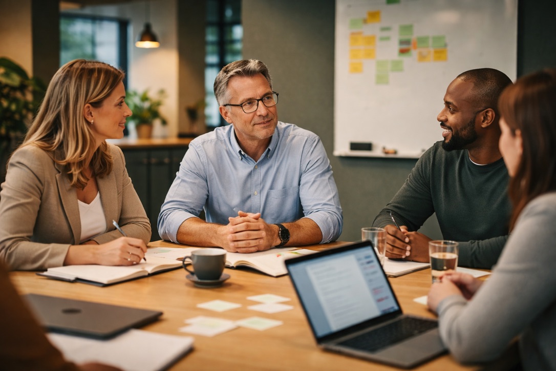 Team Meeting in Aktion